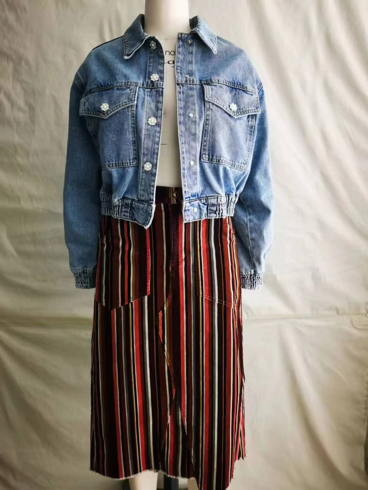 DENIM JACKET、CORDUROY DRESS_kg体育下载
